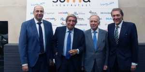 Gerent Mutua Balear, Wàlfrid Ivern. ; President MAZ, José C. Lacasa; President Mutua Balear, Joan Muntaner; Gerent MAZ, Guillermo de Vilchez 