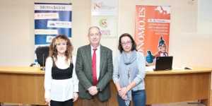 Apol•lònia Julià , D.Jaume Sitjar  y Dª María Jesús Espinosa durante la presentación