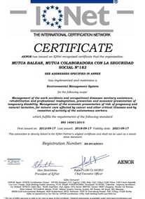 certificación ambiental 14001_iqnet
